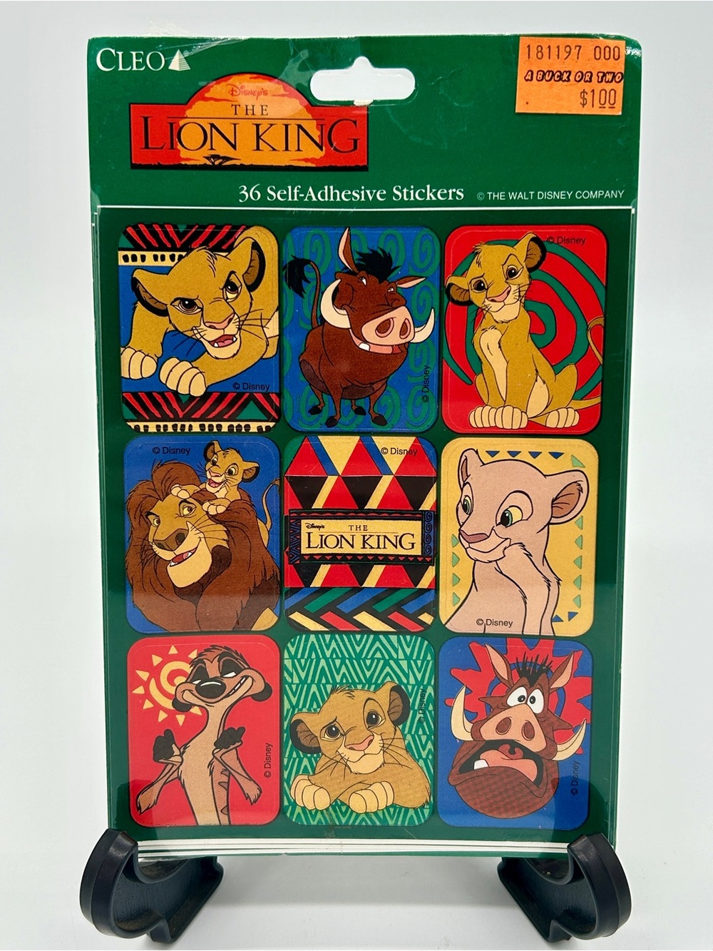 Vintage 1994 Disney The Lion King Sticker Sheets Cleo Brand Deadstock New Nos